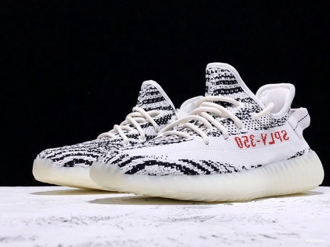 CP9654 350 White Adidas Zebra V2 Boost Black Yeezy 0806